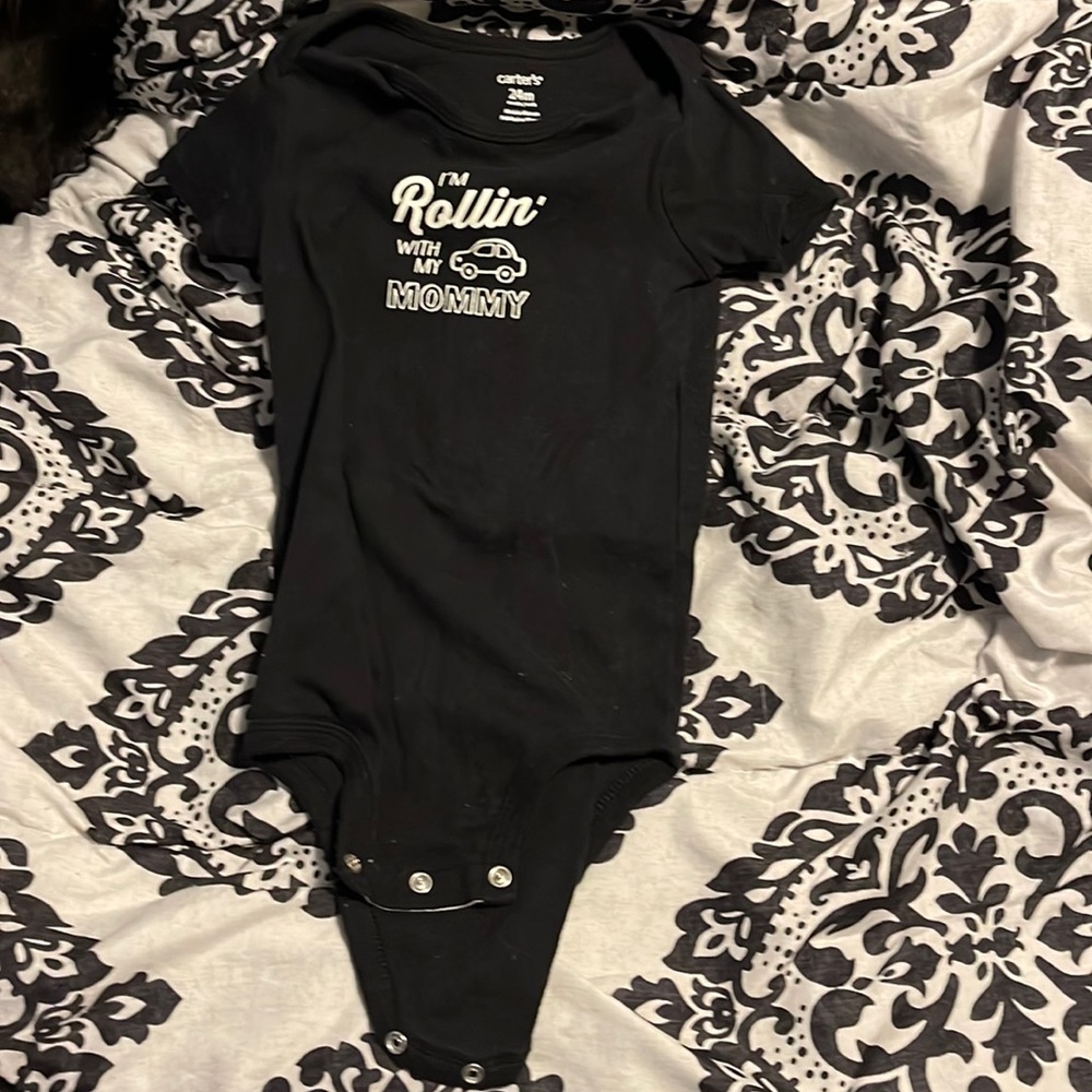 Carter’s black onesie 24m